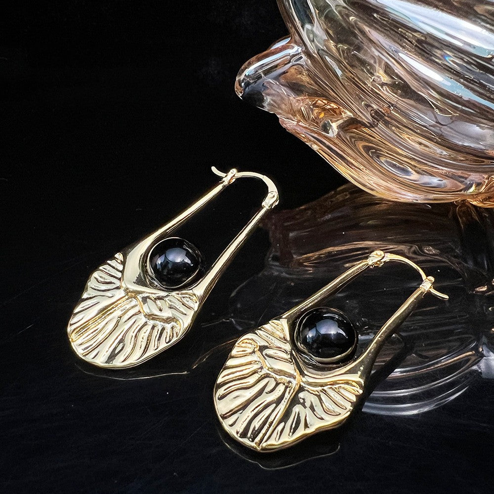 Obsidian Sweet Cool Frosty Style Earrings