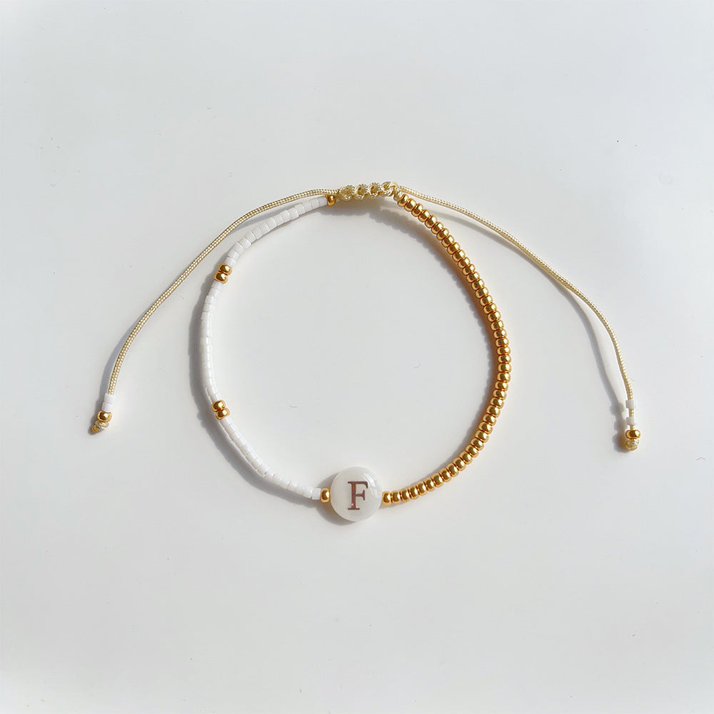 Niche French Style Golden Balls Small Bracelet