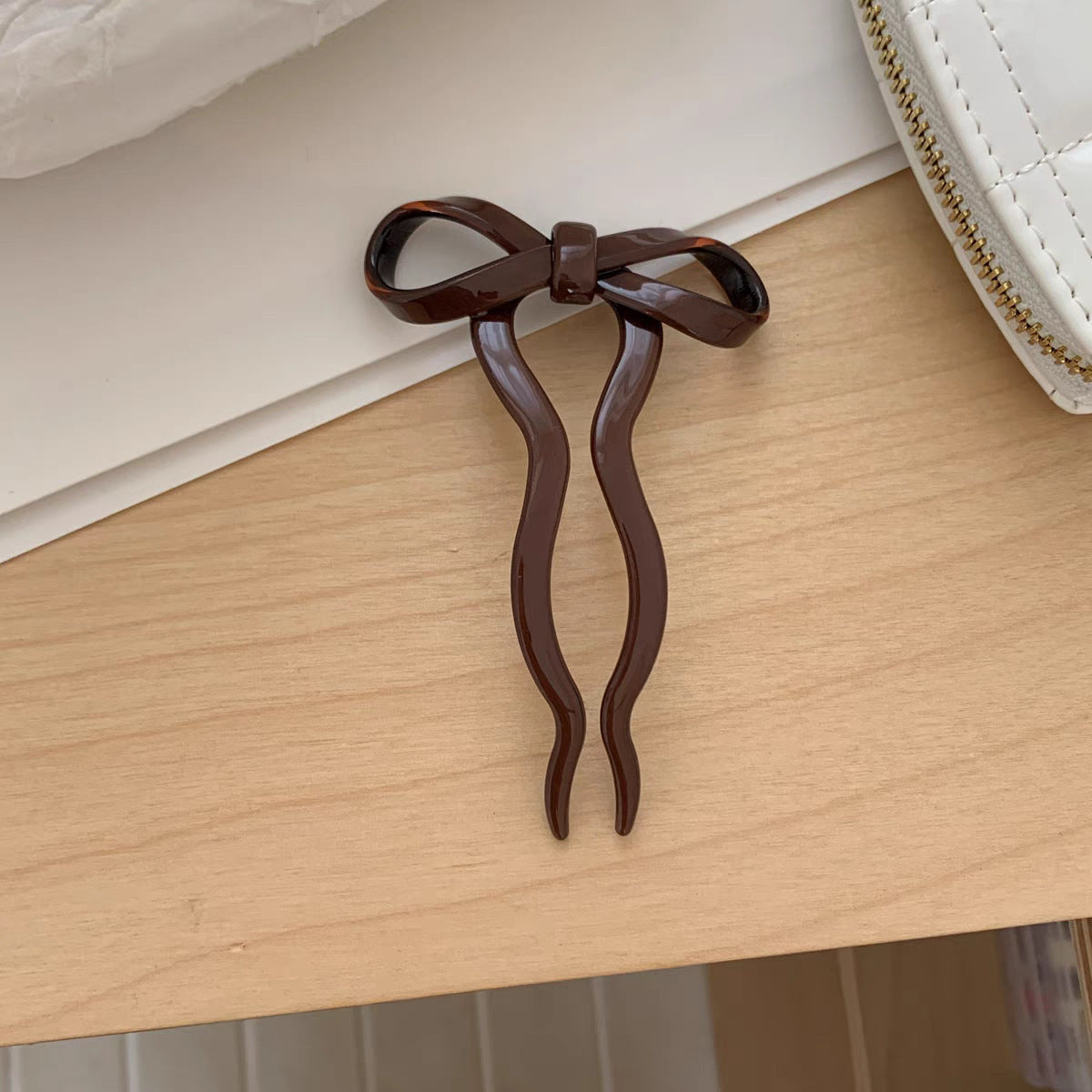 Simple Bow New Chinese Style U-shaped Hairpin