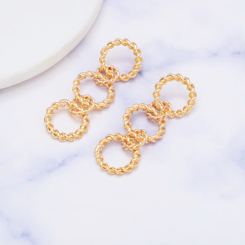 Stitching Zinc Alloy Heavy Industry Temperament Ear Studs