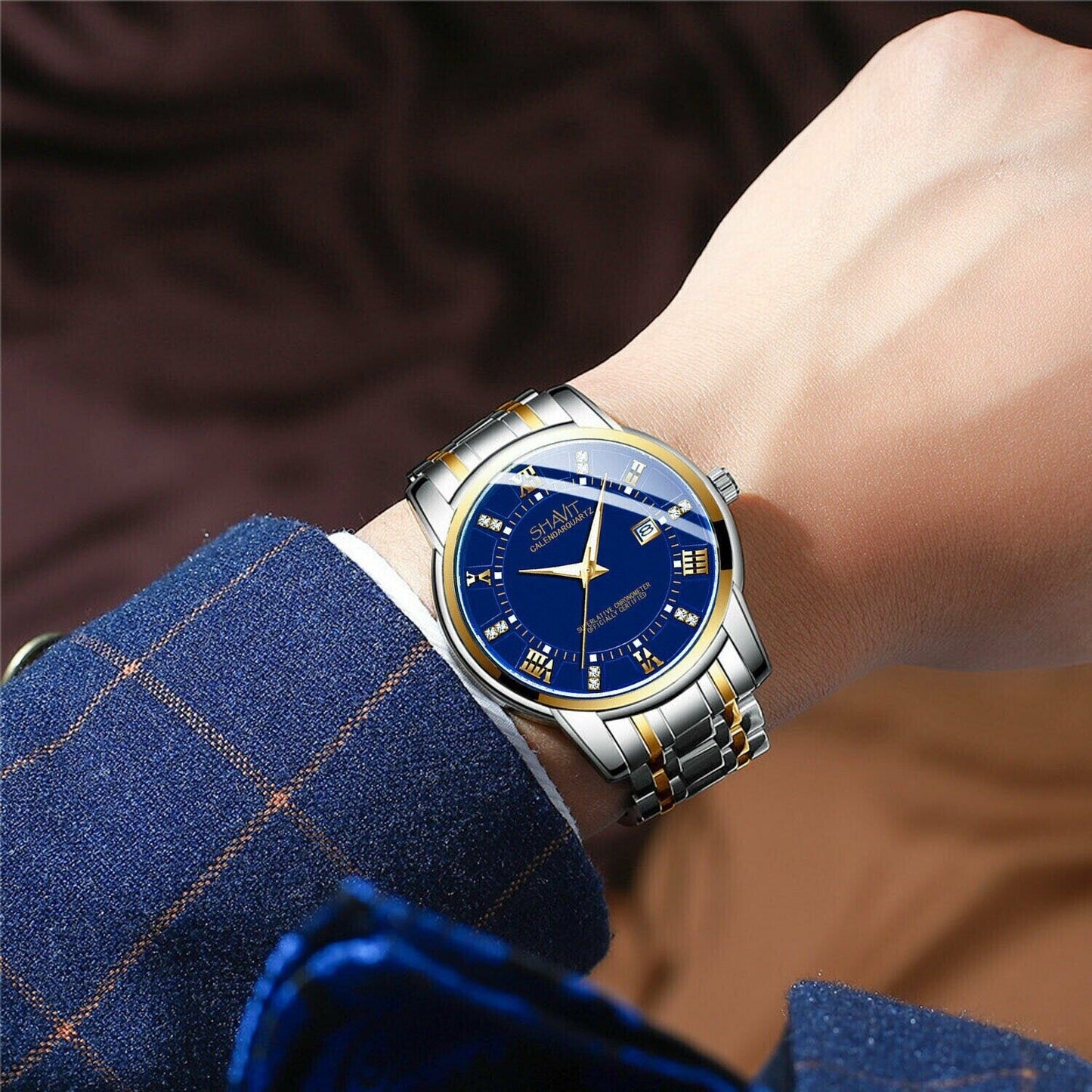 Luxury Wristwatch Relojes De Hombre Men Watch Stainless Steel Quartz Luminous