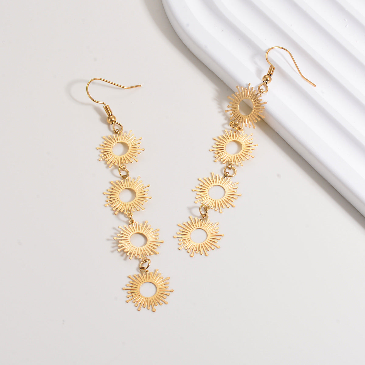 Stainless Steel Earrings Sweet And Delicate Sunflower