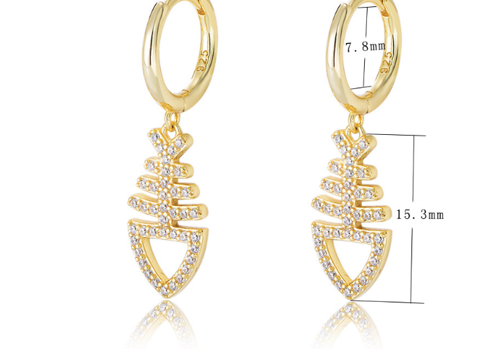 Women's Fashion Personalized Fishbone Earrings