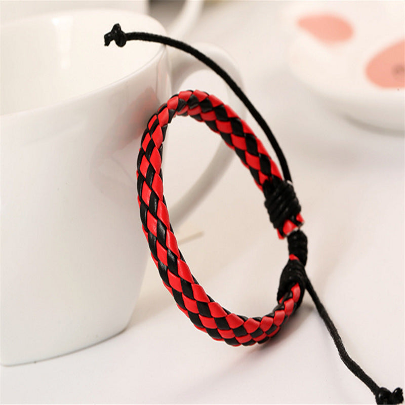 Korean Jewelry PU Braided Bracelet