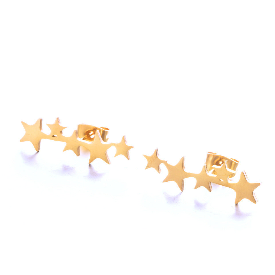 Glossy Gold And Silver Color XINGX Small Ear Studs