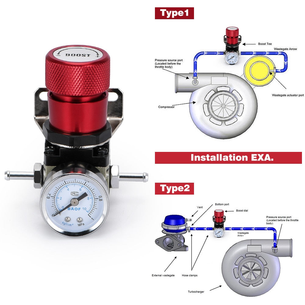 WLR RACING - T2 Universal Adjustable Manual Gauge Turbo Boost Controller 1-150 PSI JDM For SR20DET SR WLR5811