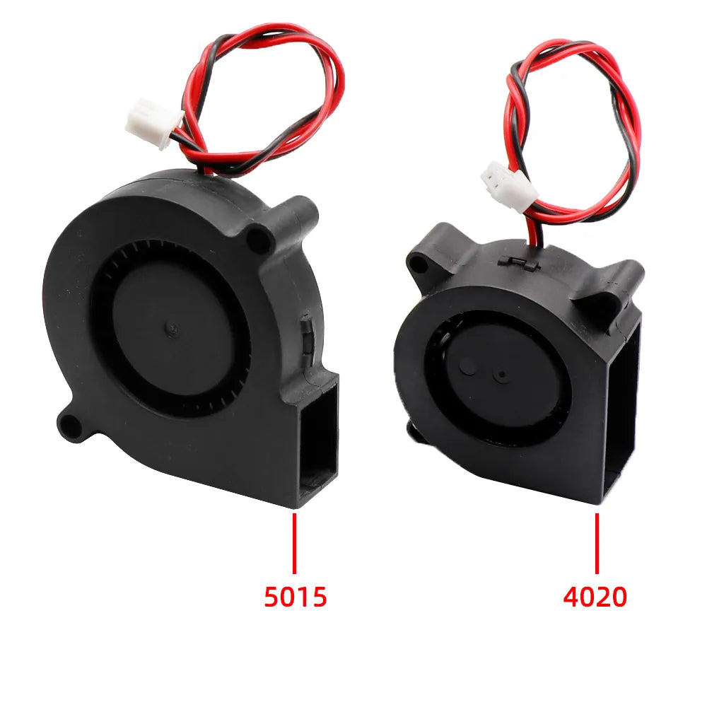 5015/4010/4020/3010 Cooling Turbo Fan 12v/24v 3D Printer Onderdelen 2Pin Voor Extruder Dc Cooler Blower Deel Zwart Plastic Fans