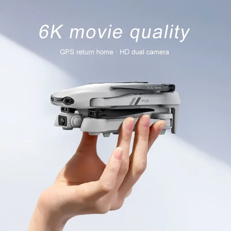 F10 Drone 4K HD Dual Camera GPS 5G WiFi Fold Quadcopter FPV Real-time Transmission RC Distance 2KM Professional Drones