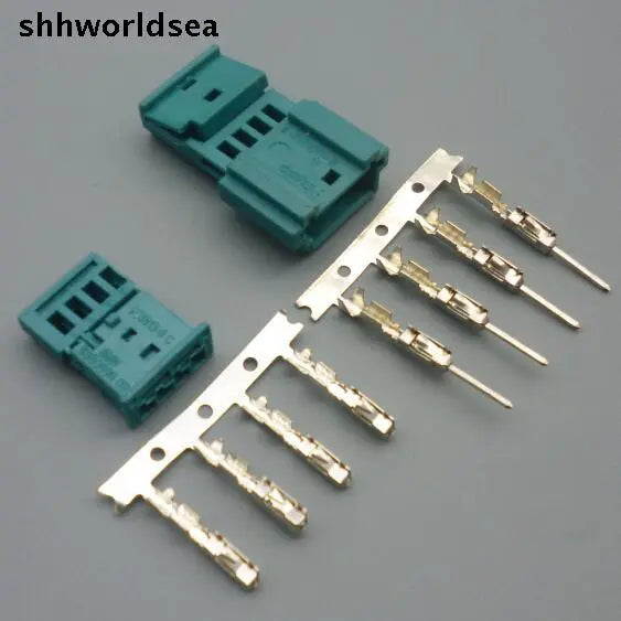 shhworldsea 5/30 /100 sets 4Pin Tachograph plug/sensor plug /GT door light atmosphere connector,968813-9 C & 0-1452576-8 for BMW