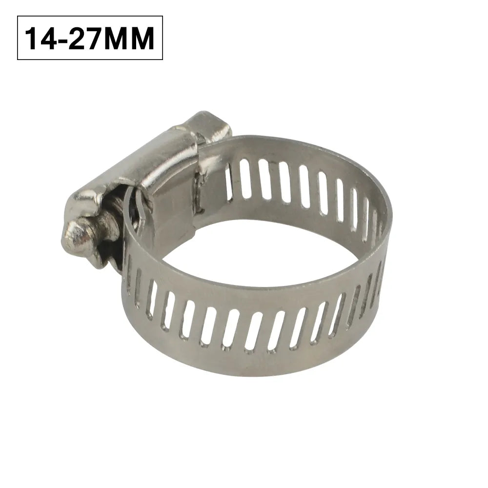 10PC 14-27MM/21-44MM Unversal Exhaust Turbo Adjustable Hose Clamp 201 Stainless Steel Turbo Exhaust Intercooler Silicone Coupler