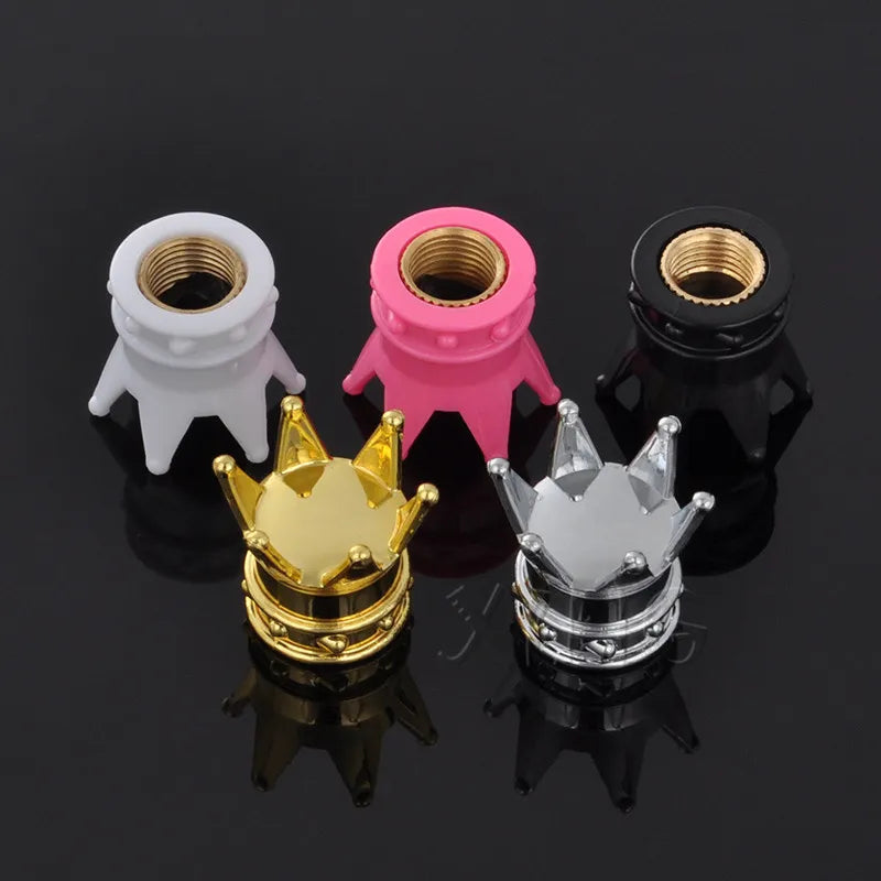 Universal Wheel Tire Valve Caps Car Motorcycle Bicycle Air Cover Auto Airtight Stems Cover For BMW VW Audi Nissan Crown Styling