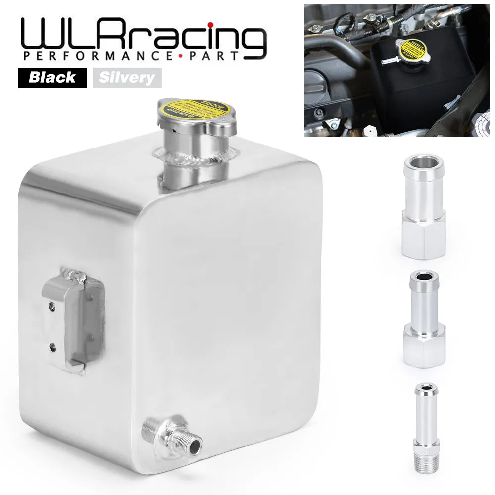 WLR - 2L Litre Polished Alloy Header Expansion Water Tank & Cap WATER HEADER TANK Coolant Overflow Tank Reservoir Kit WLR-TK24