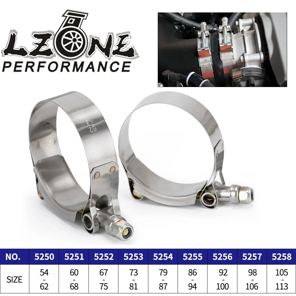 2.0" 2.25" 2.5" 2.75" 3.0" 3.25" 3.5" 3.75" 4.0" T-Bolt Exhaust Clamp Intake Turbo Exhaust Intercooler Silicone Coupler 1 Piece