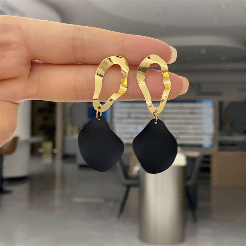 Geometric Paint Irregular Metal Alloy Earrings