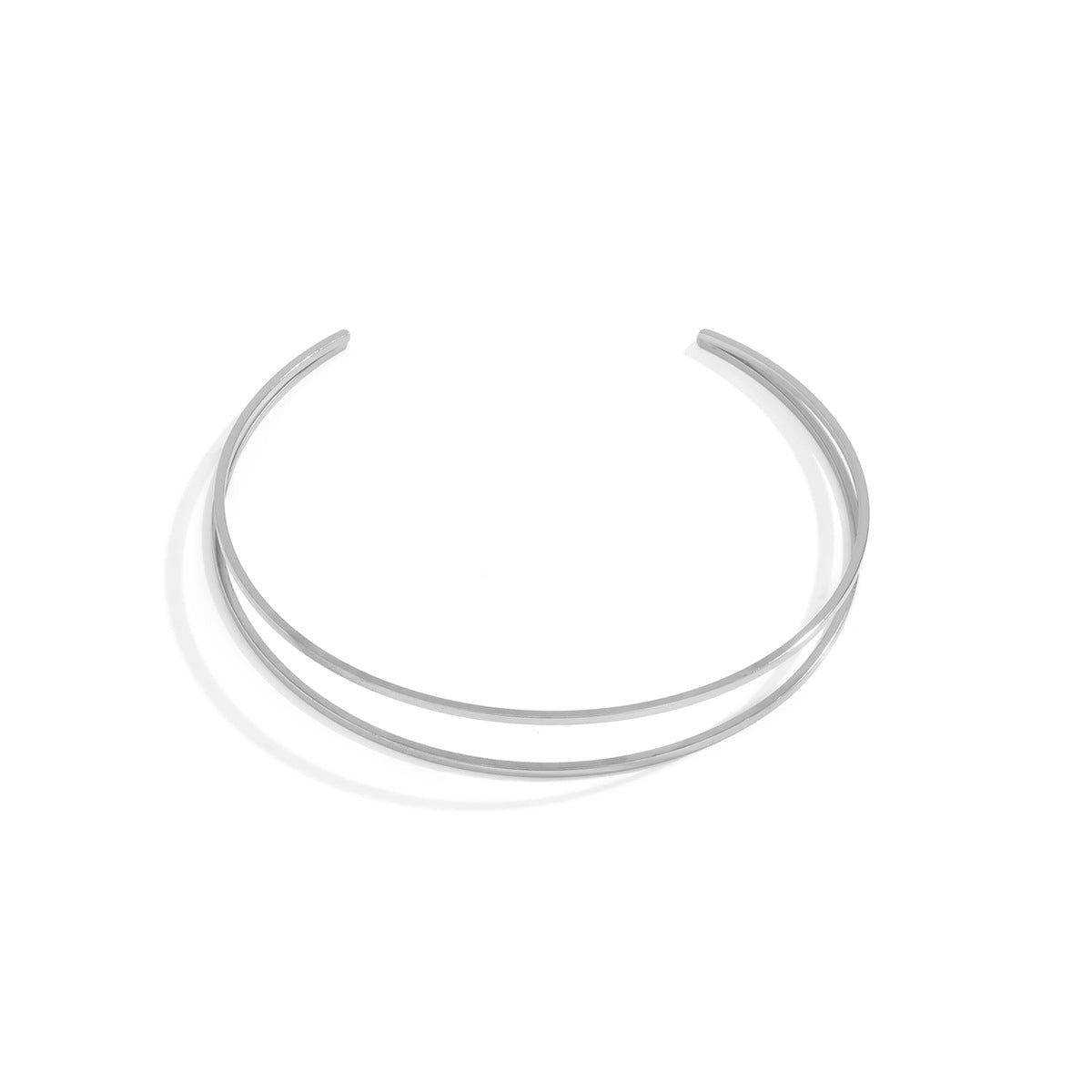 Simple Geometric Hollow Line Double Ring Cold Wind Bracelet