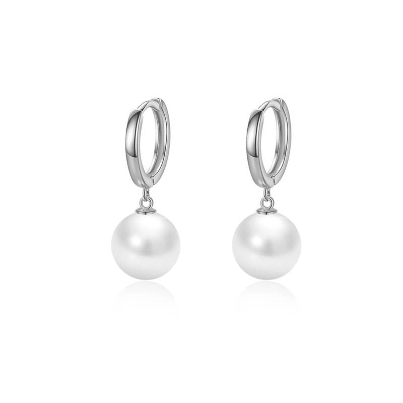 Pearl Earrings Women's Simple Sterling Silver