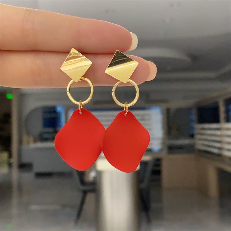 Geometric Paint Irregular Metal Alloy Earrings