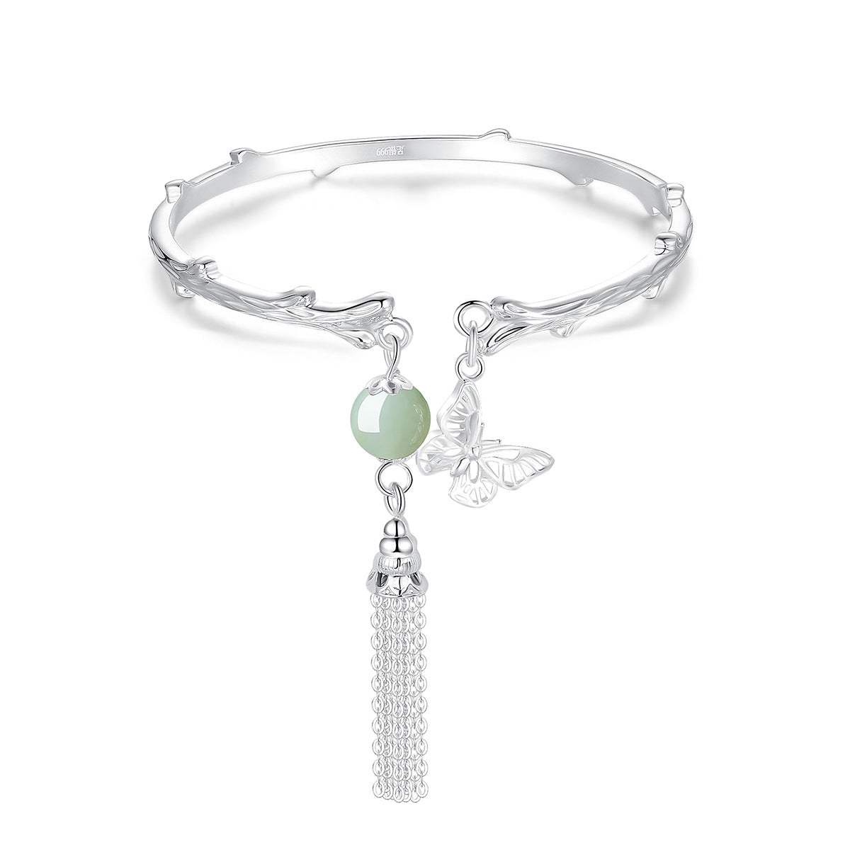 Fashion Design Butterfly Tassel Open-ended Bracelet