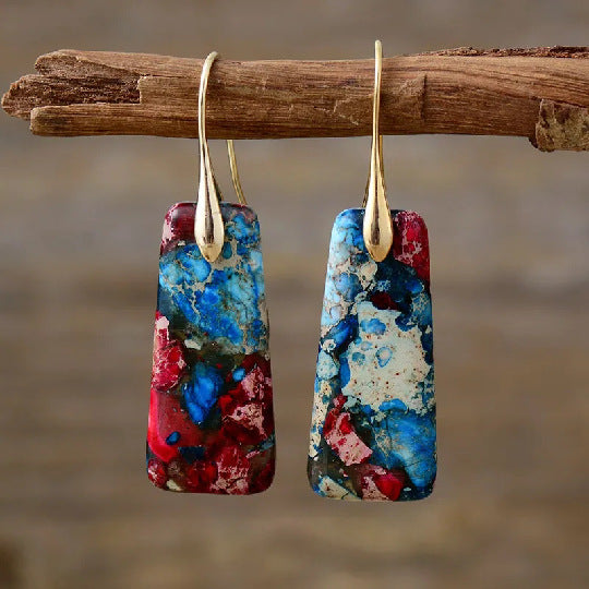 Mixed Color Simple Ethnic Style Women's Earrings