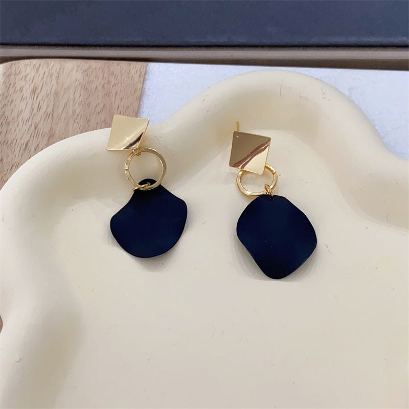 Geometric Paint Irregular Metal Alloy Earrings