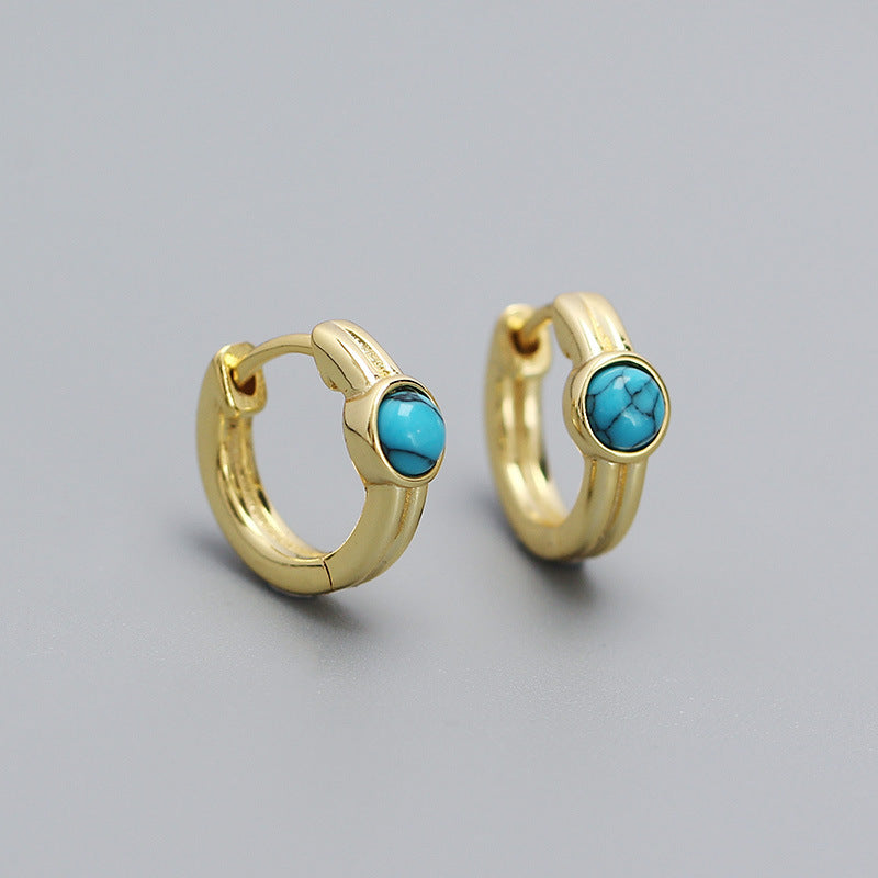 Synthetic Turquoise Earrings Personalized Earrings Women