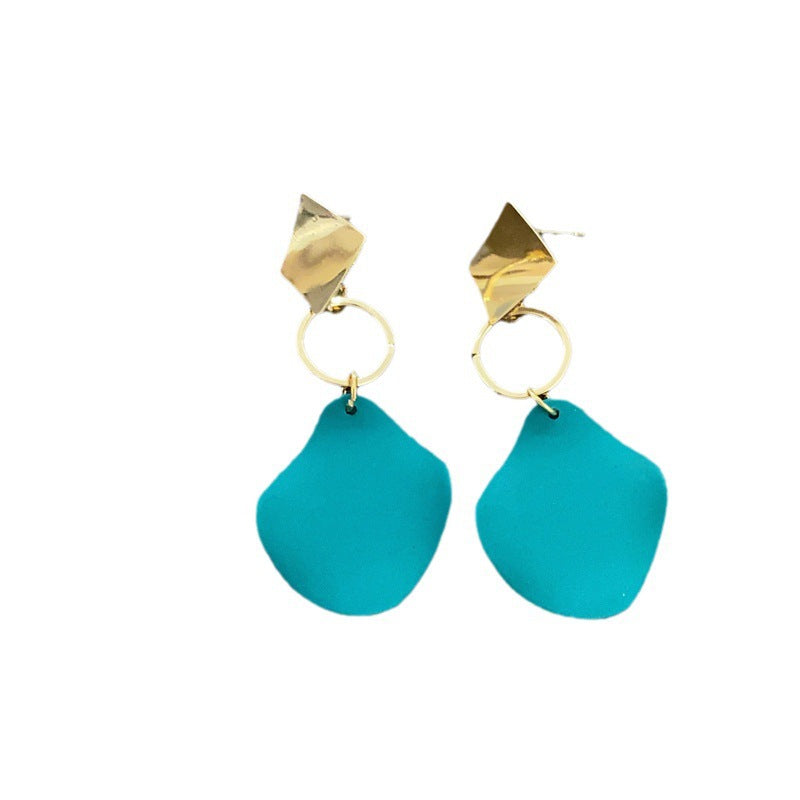 Geometric Paint Irregular Metal Alloy Earrings