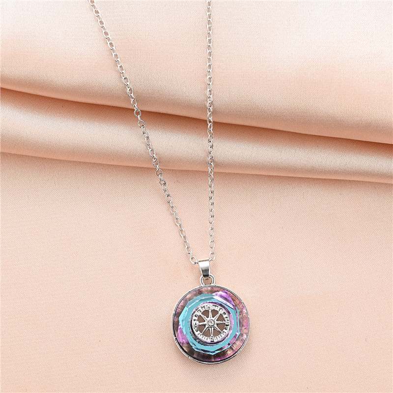 Fashion Compass Necklace Men Women Hip Hop