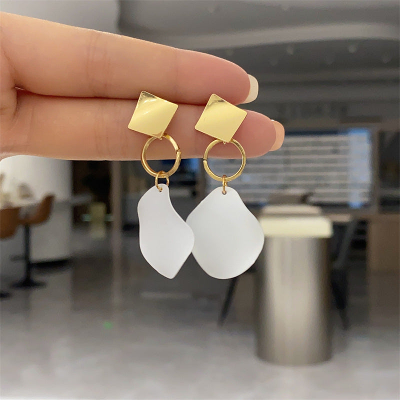 Geometric Paint Irregular Metal Alloy Earrings