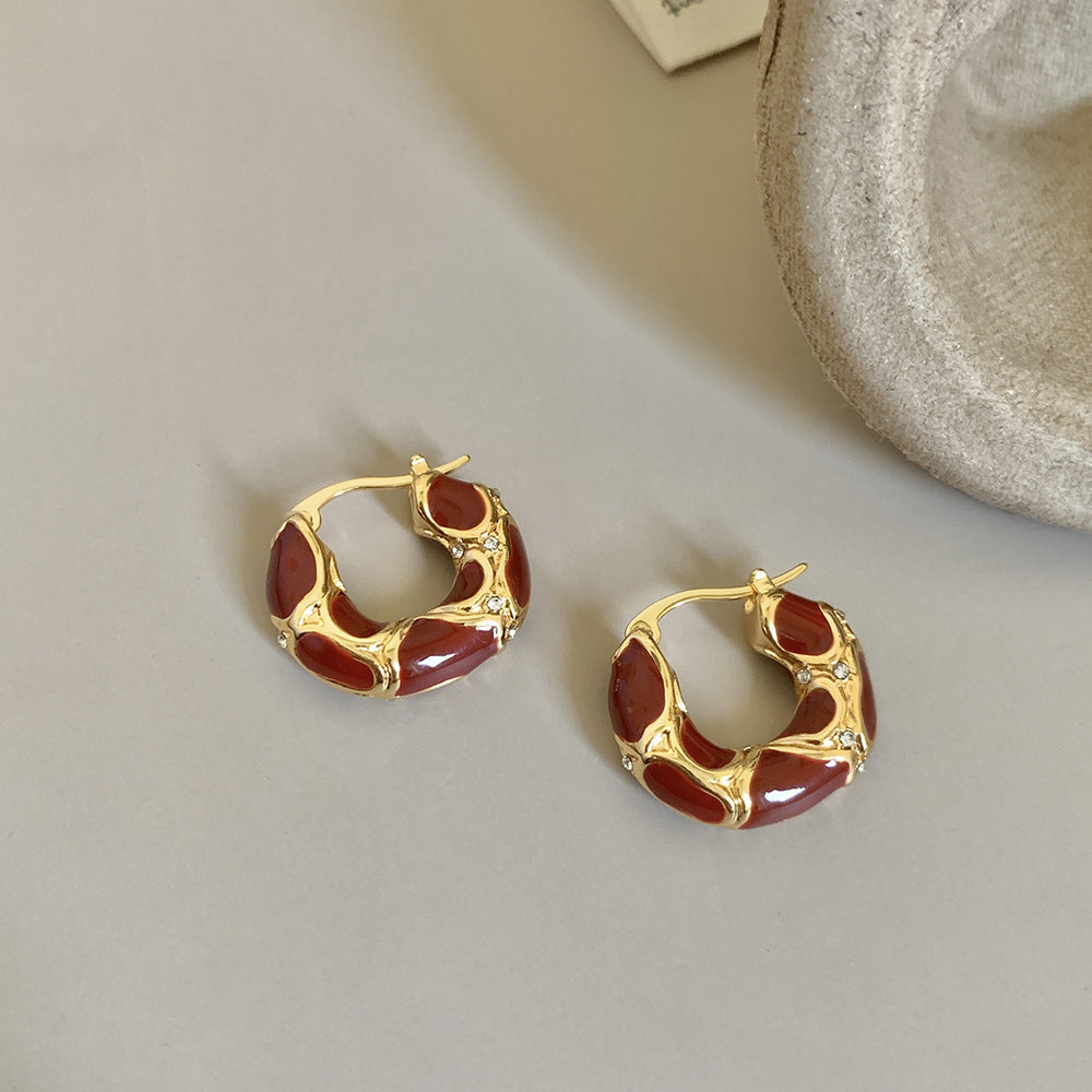 Earrings Morandi Ear Studs Ornament Women