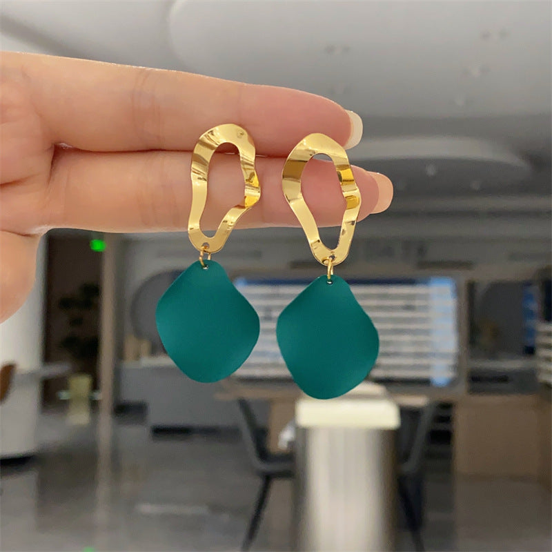 Geometric Paint Irregular Metal Alloy Earrings