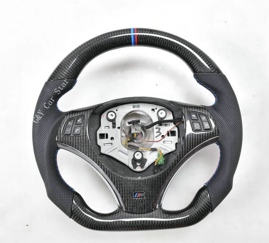 Customized 100% Real Carbon Fiber Car Steering Wheel For BMW 3 Series E82 E84 E87 E90 E92 E93