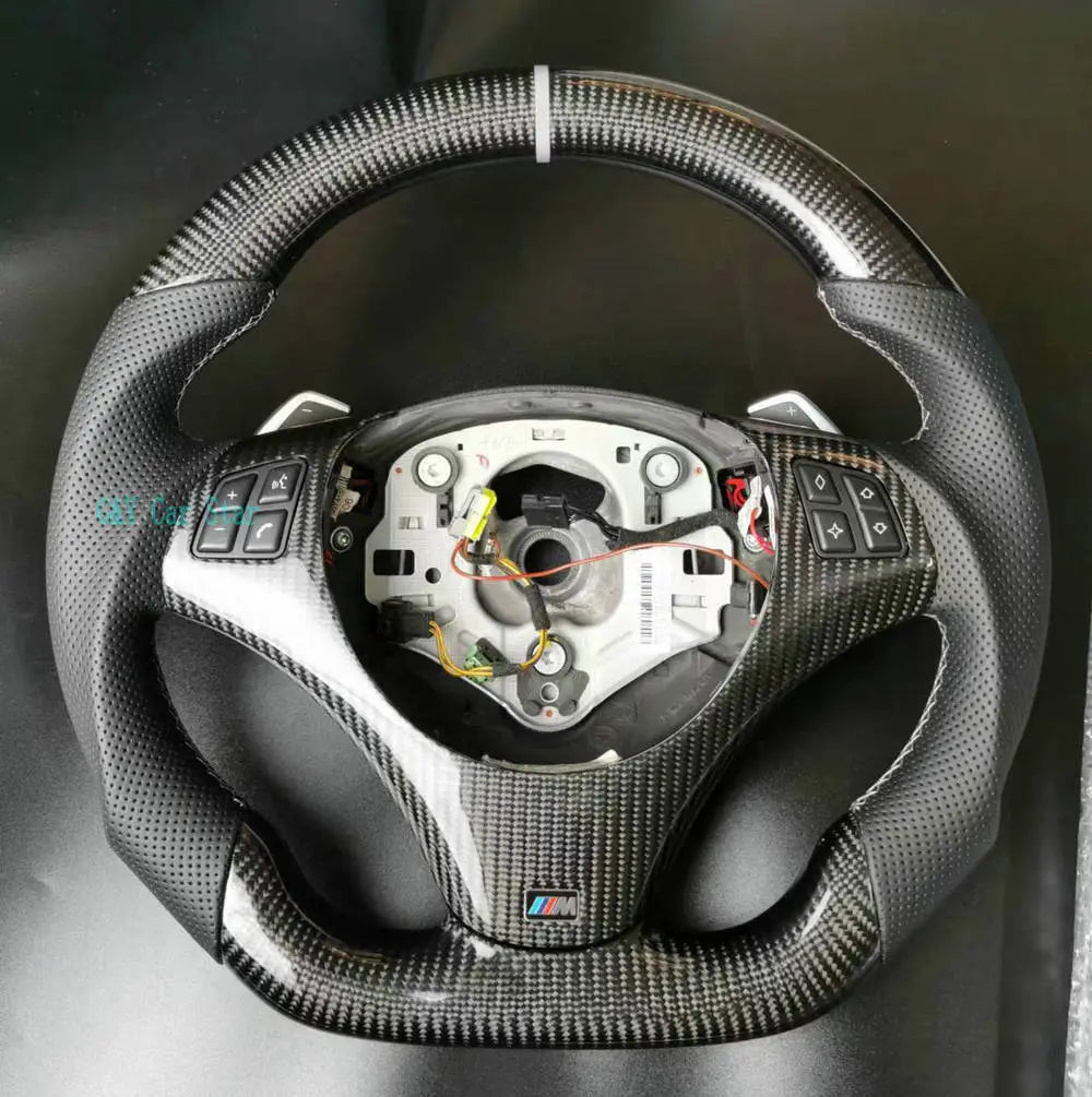 Customized 100% Real Carbon Fiber Car Steering Wheel For BMW 3 Series E82 E84 E87 E90 E92 E93