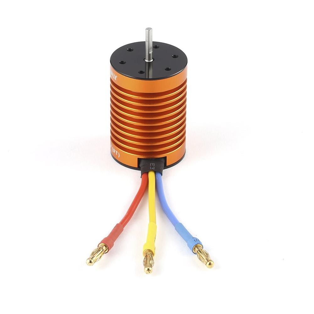 Waterproof 9T 4370KV 4 poles Sensorless Brushless Motor with 60A Electronic Speed Controller Combo Set for 1/10 RC Car and Truck