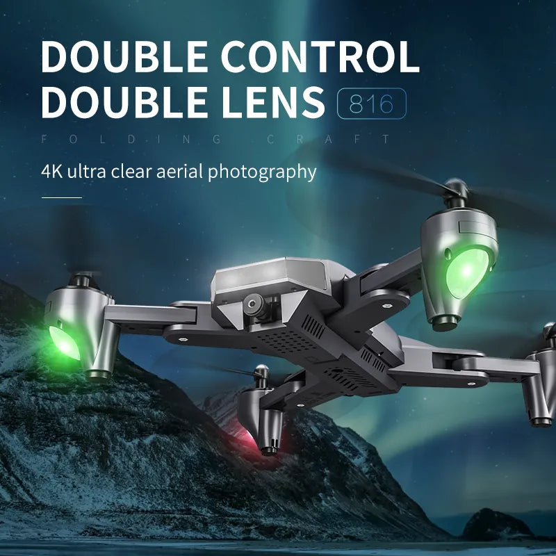 Visuo XS816 RC Drone 4K Professional With 50 Times Zoom WiFi FPV 4K Dual Camera Optical Flow Quadcopter Foldable Dron VS SG102