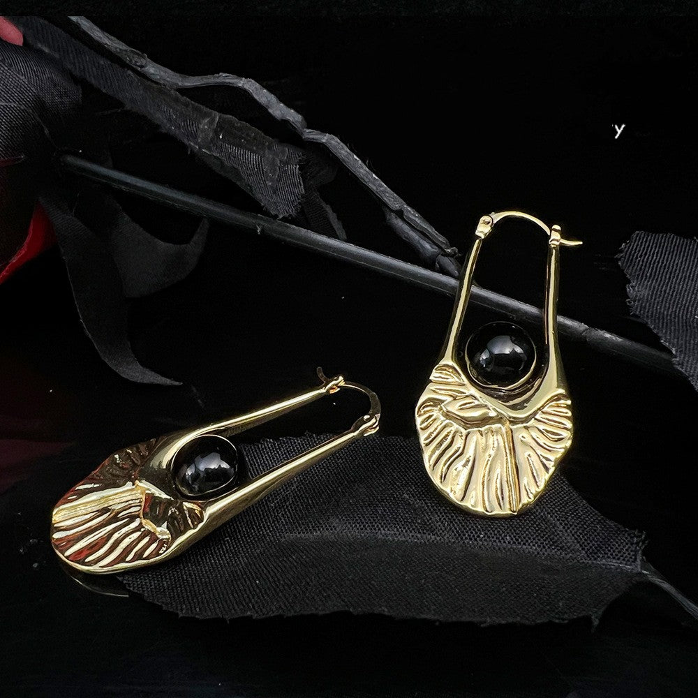 Obsidian Sweet Cool Frosty Style Earrings