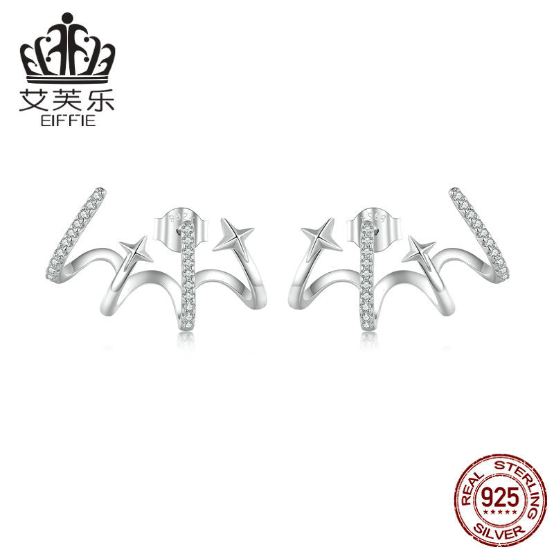 Simple Personality Multilayer Zircon Earrings Female