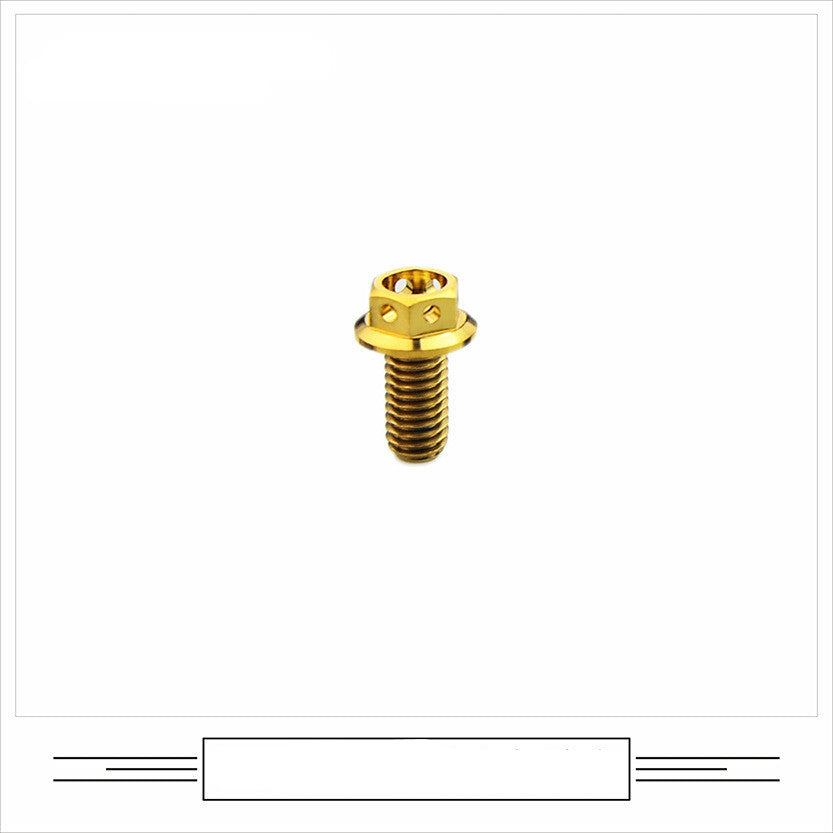 EFsolid Titanium Alloy Flange Head Screw Head Floor Empty Motorcycle Modified Screw