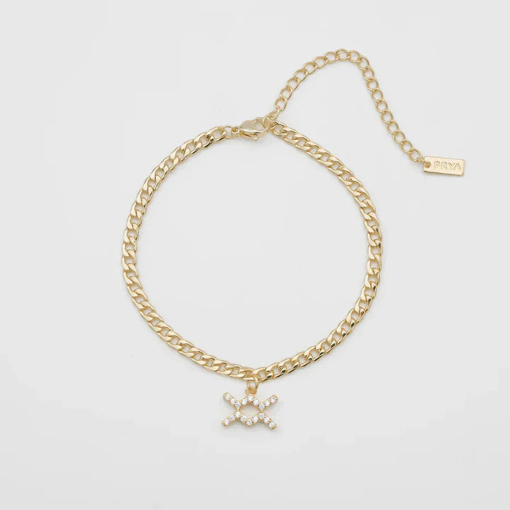 Simple Micro Inlaid Zircon Chain Constellation Anklet