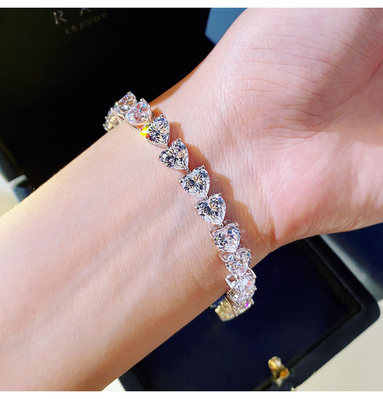 Special-interest Design Simple Full Diamond Personalized Bracelet Hand Jewelry