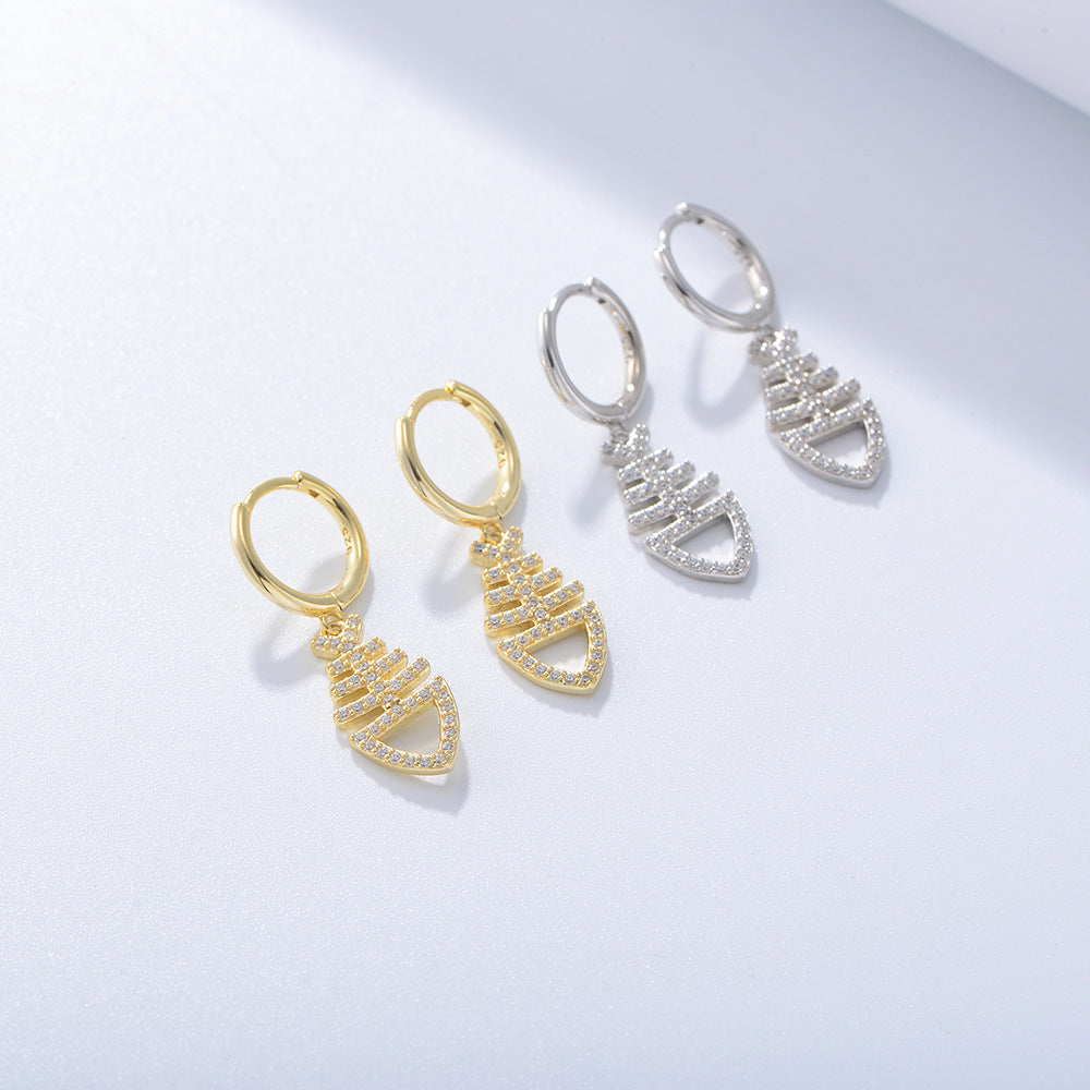 Women's Fashion Personalized Fishbone Earrings