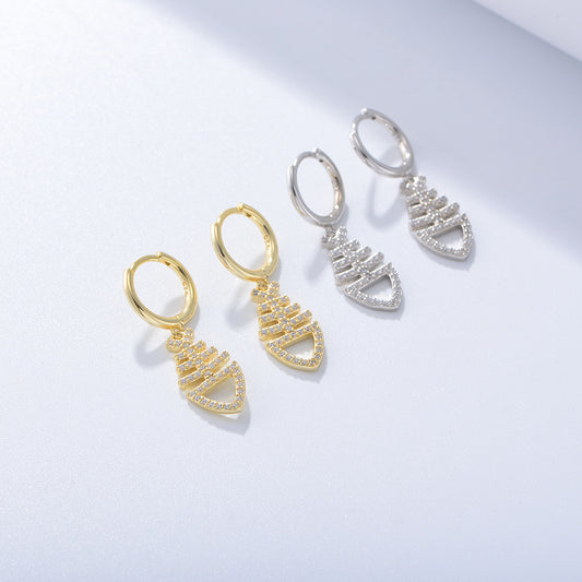 Women's Fashion Personalized Fishbone Earrings