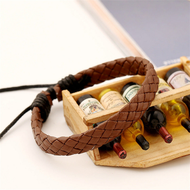 Korean Jewelry PU Braided Bracelet