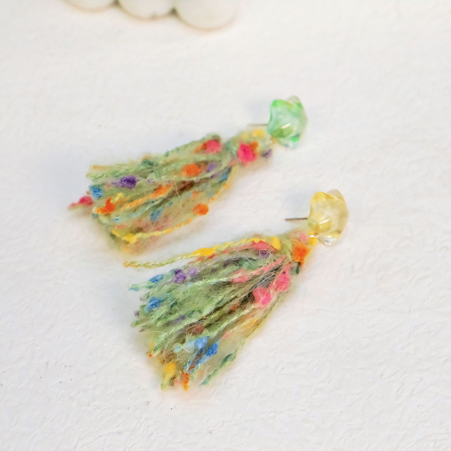 Hand Woven Color Ethnic Style Earrings