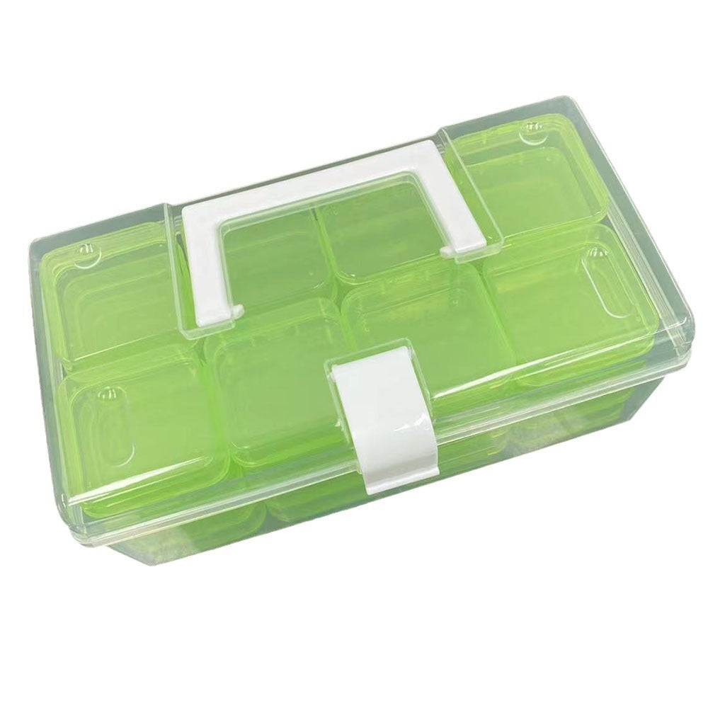 32-grid Transparent Plastic Storage Box Large Capacity Portable