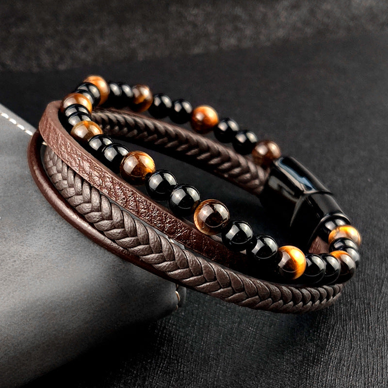 Multi-layer Bracelet Stainless Steel Magnet Wristband