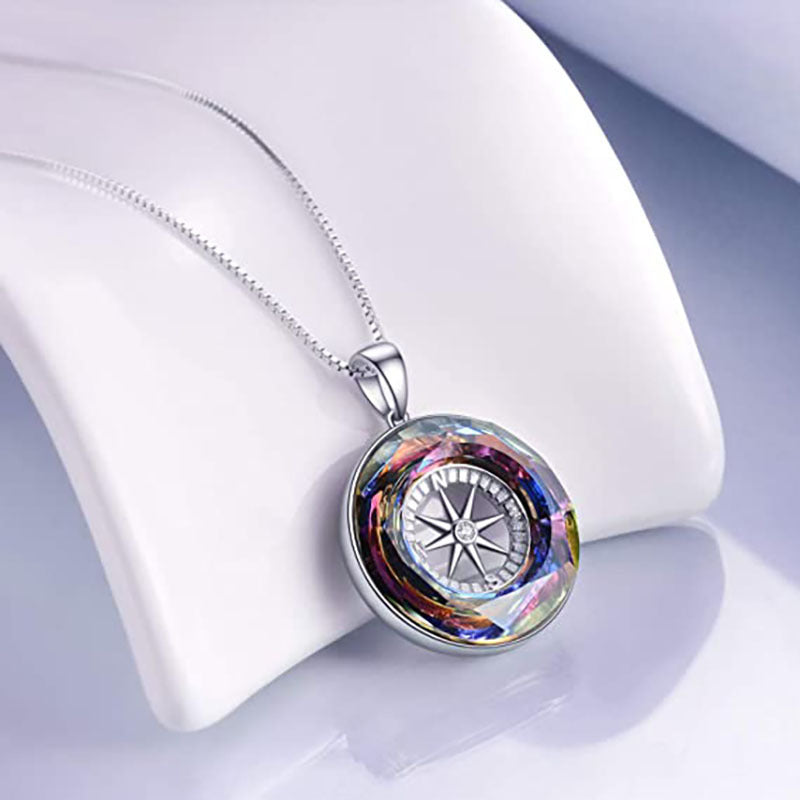 Fashion Compass Necklace Men Women Hip Hop