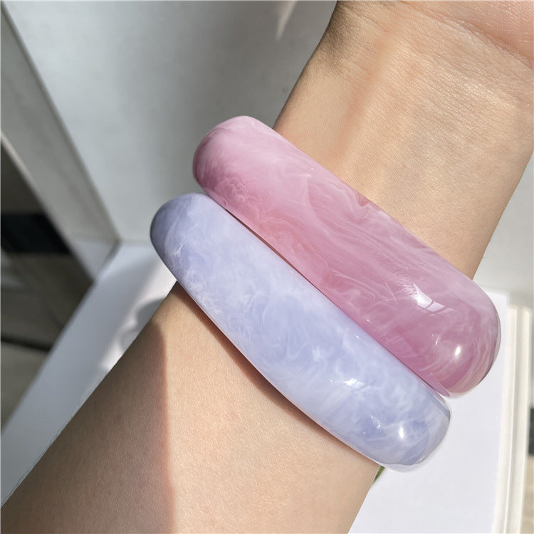 European And American Fashion New Style Marbled Acrylic Bracelet