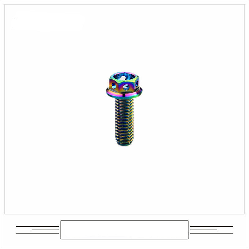 EFsolid Titanium Alloy Flange Head Screw Head Floor Empty Motorcycle Modified Screw