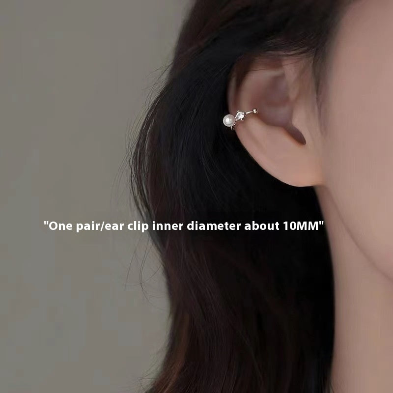 Fashion Silver-plated Pearl Ear Clip For Women