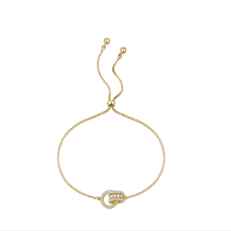 Gold Crisscross Bracelet Adjustable Fashion Design Girls' Jewelry Accessories